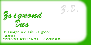 zsigmond dus business card
